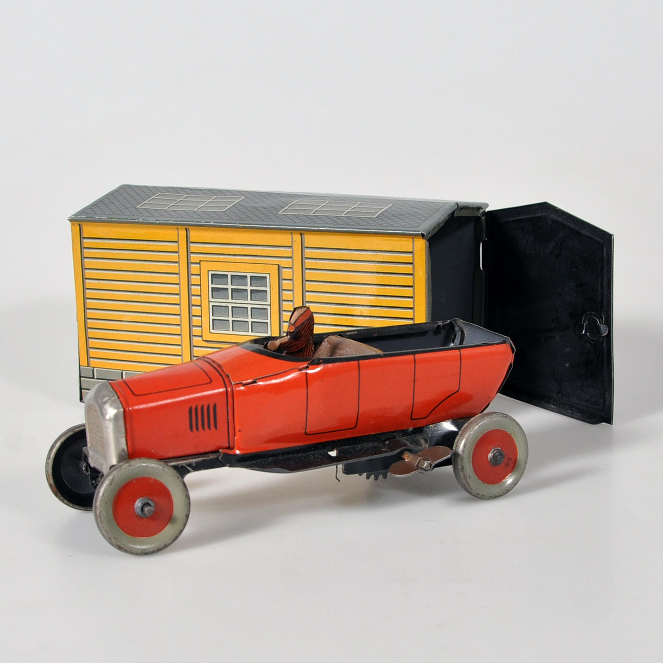 Bing Gbn Bavaria, Auto mit Garage um 1930.