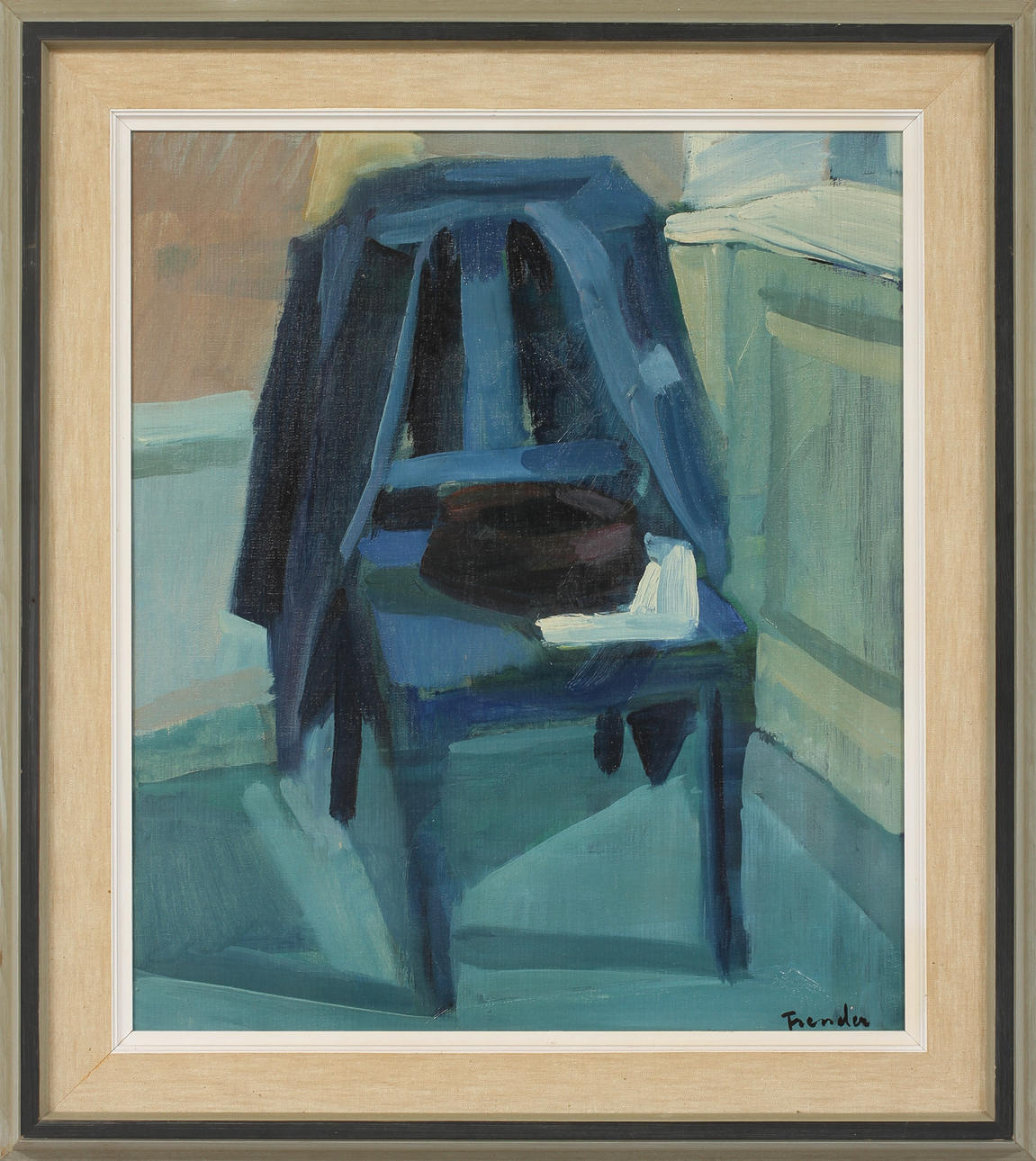 HELGE FRENDER, olja på duk, sign.