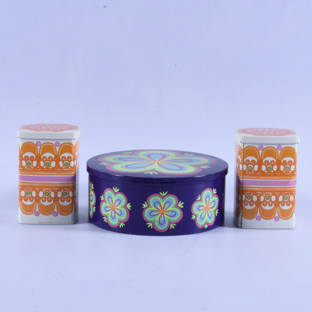 PLÅTBURKAR, 3-stycken, Ira, Danmark, 1960/70-tal.