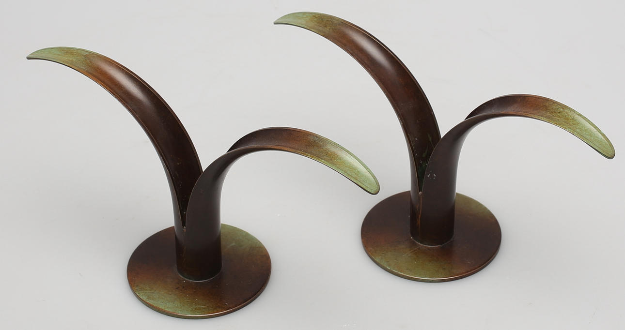 LJUSSTAKAR Ystad Brons, Ivar Ålenius Björk, bronspatinerade.