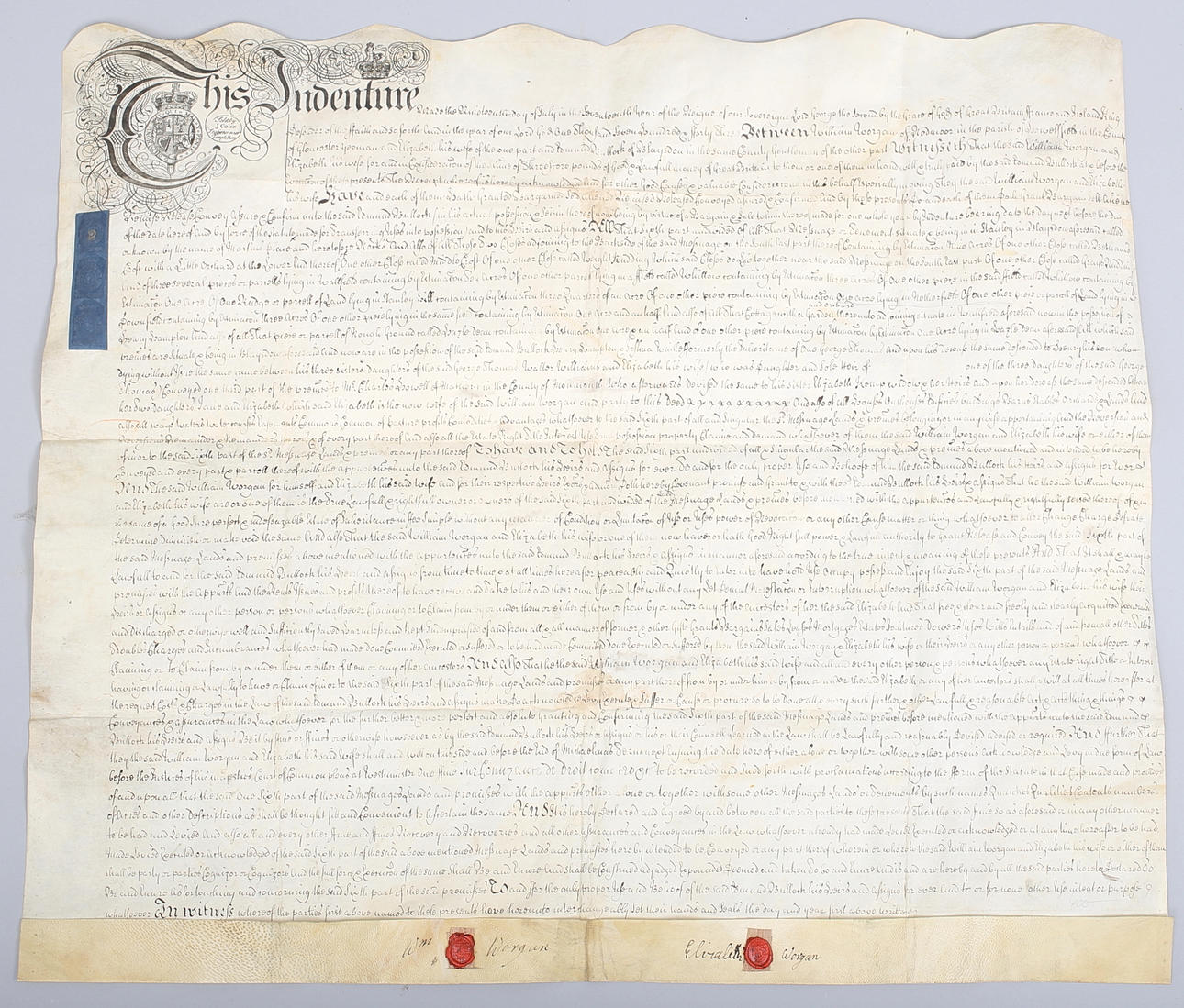 CERTIFIKAT, från tiden för George II av England (r. 1727-1760).