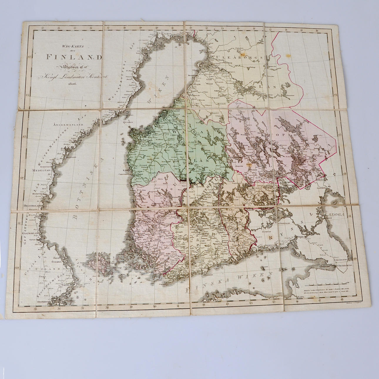STRASSENKARTE VON FINNLAND 1806.