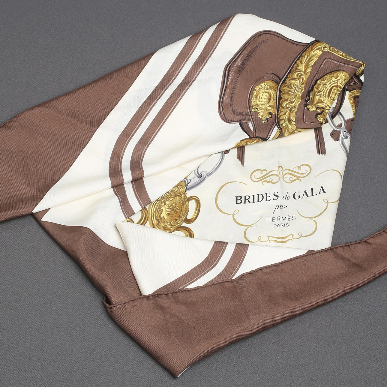HERMÈS, scarf, silk, "Brides de Gala".