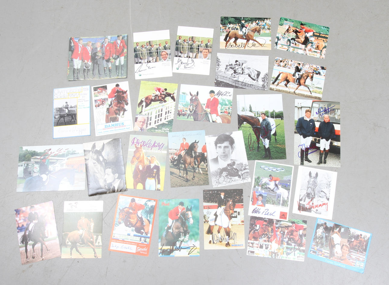 AUTOGRAFER, ca 30 st, Ridsport.