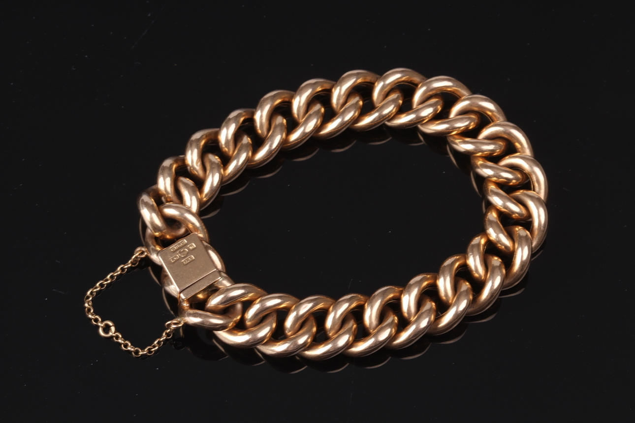 ARMLÄNK, 18k Ihåligt guld, troligen GD & Co, Malmö, 21g.