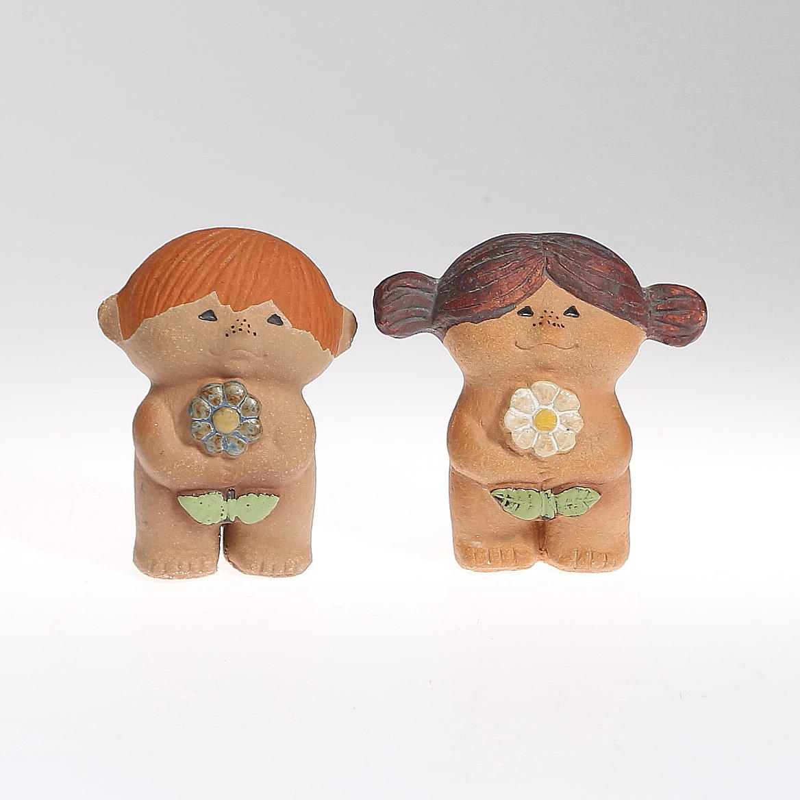 FIGURINER, stengods, "Eva & Adam", Lisa Larson, Gustavsberg.