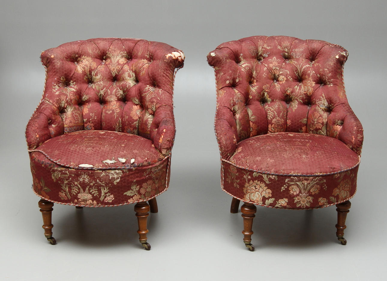 EMMAFÅTÖLJER, 1 par, 1800-tal.