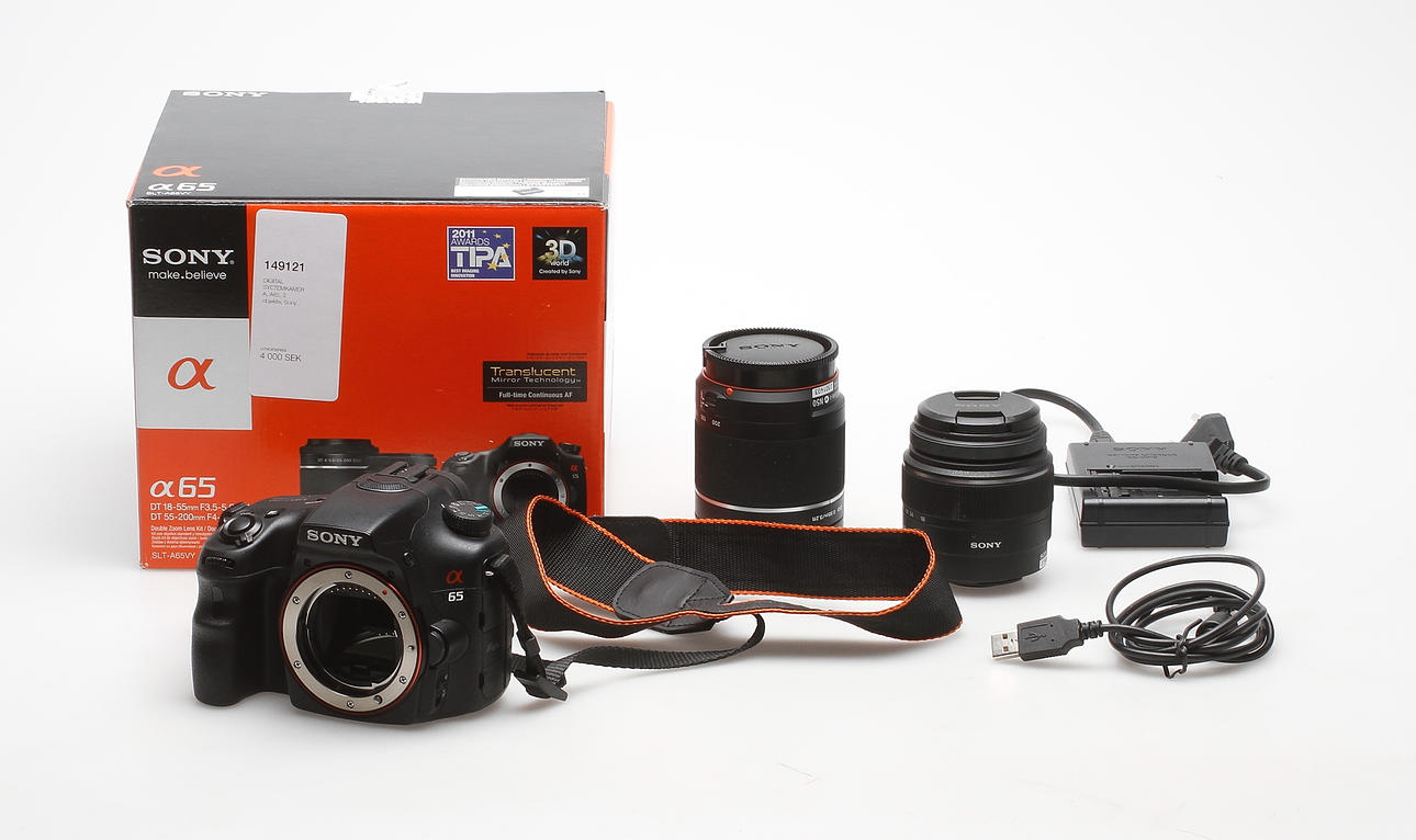DIGITAL SYETEMKAMERA, A65, 2 objektiv, Sony..