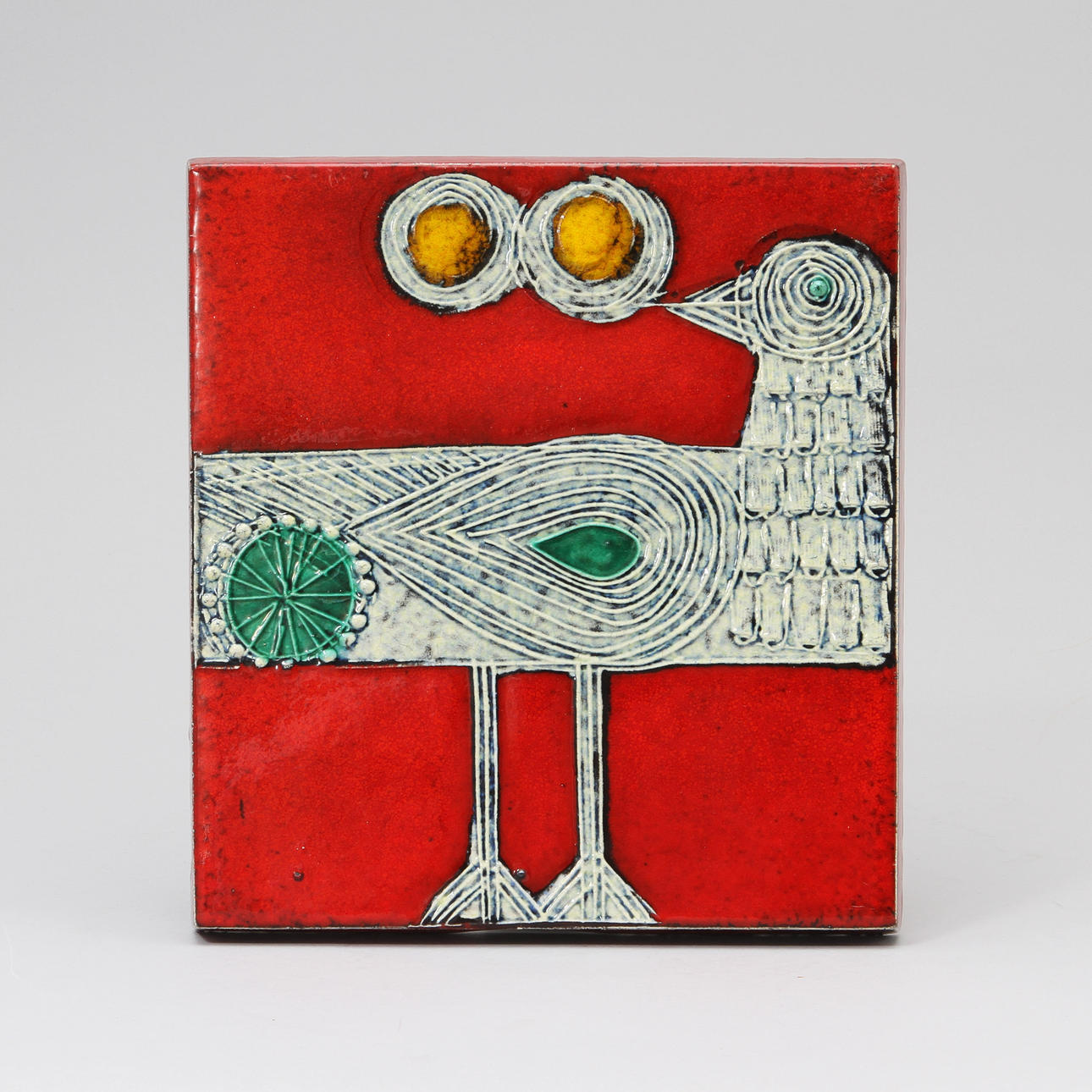 VÄGGRELIEF, sannolikt Lisa Larson, Gustavsberg.