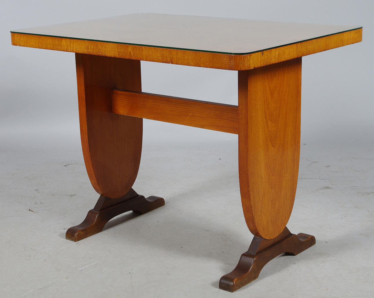 BORD MED GLASSKIVA, Art Deco.