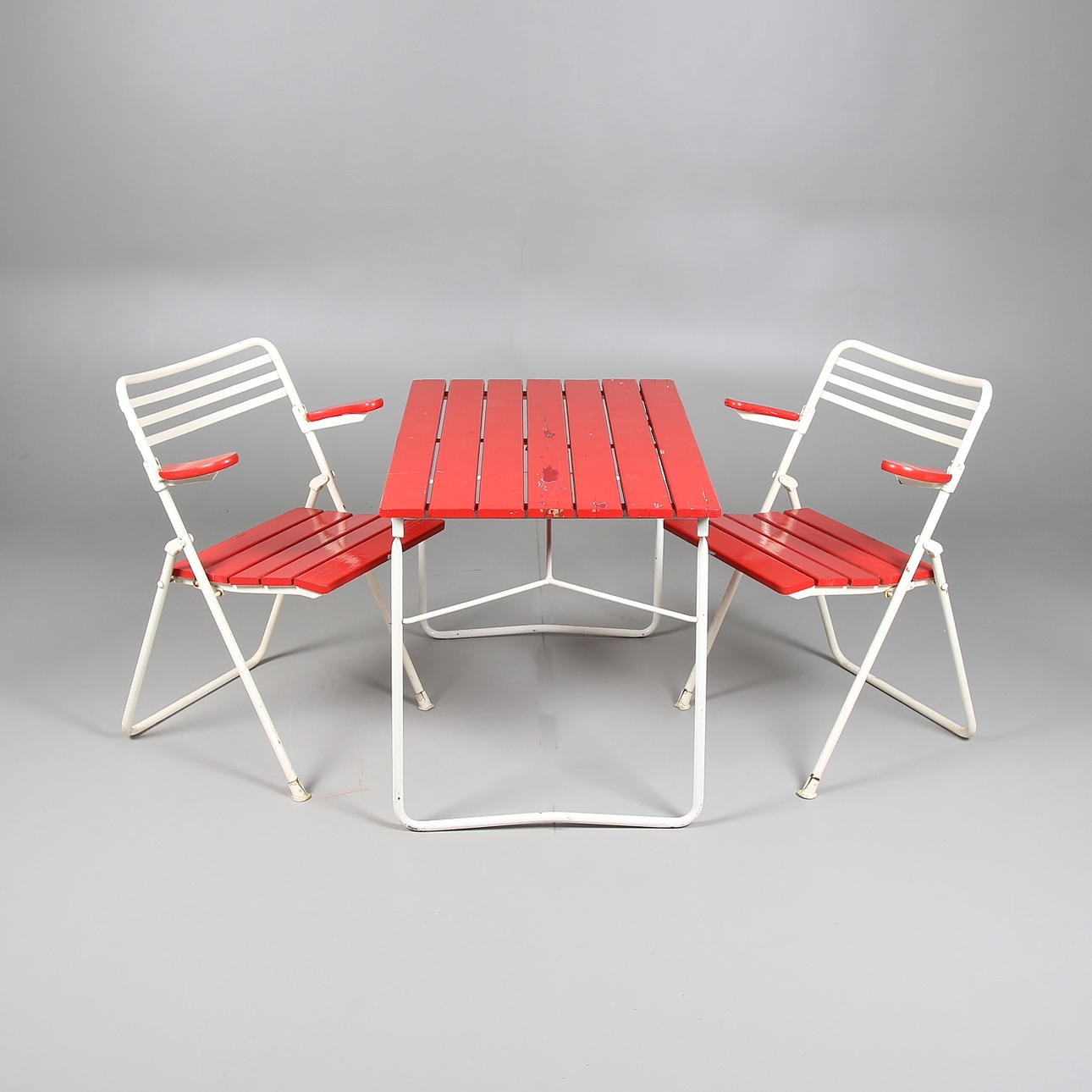 TRÄDGÅRDSMÖBEL, 3 delar, Grythyttans Stålmöbler. 1950-tal.