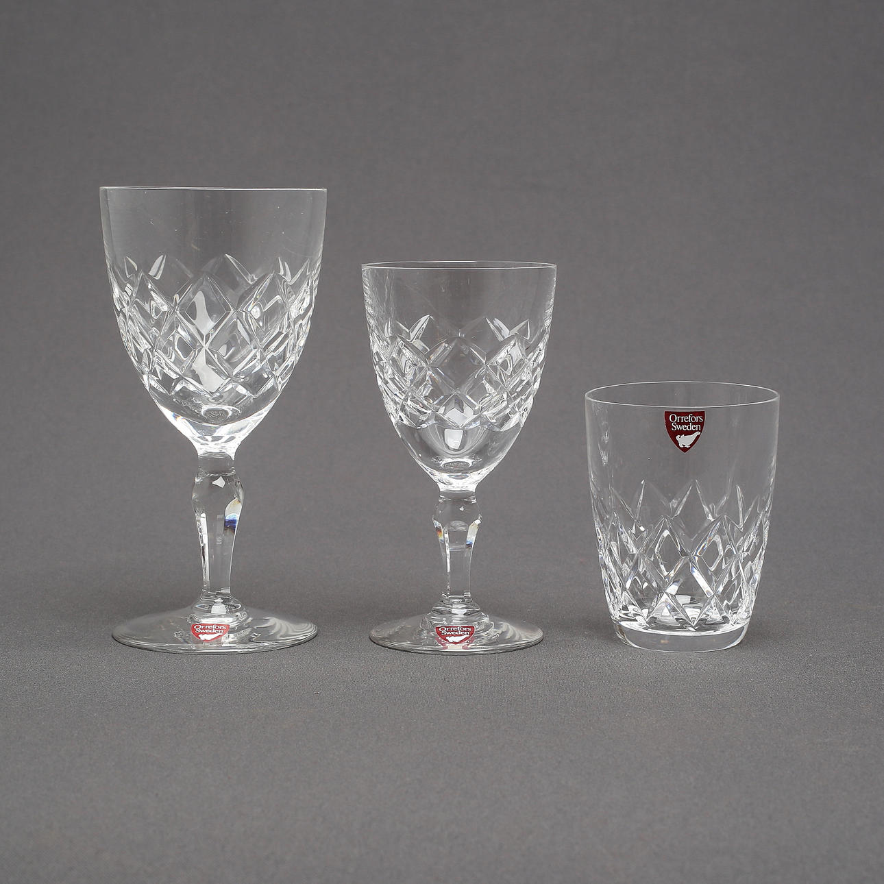 GLASSERVIS, "Karolina", Orrefors.