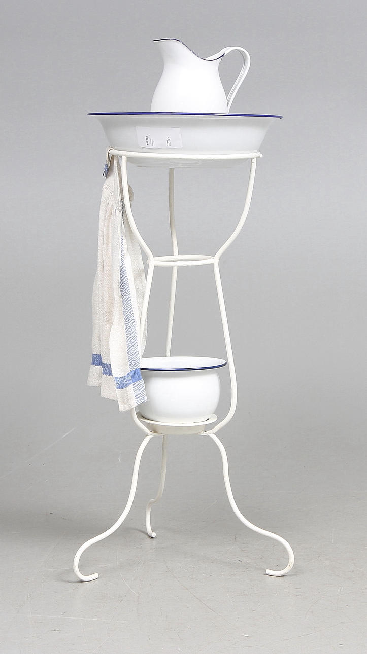 TVÄTTSTÄLL, emalj/metall, 1900 tal.