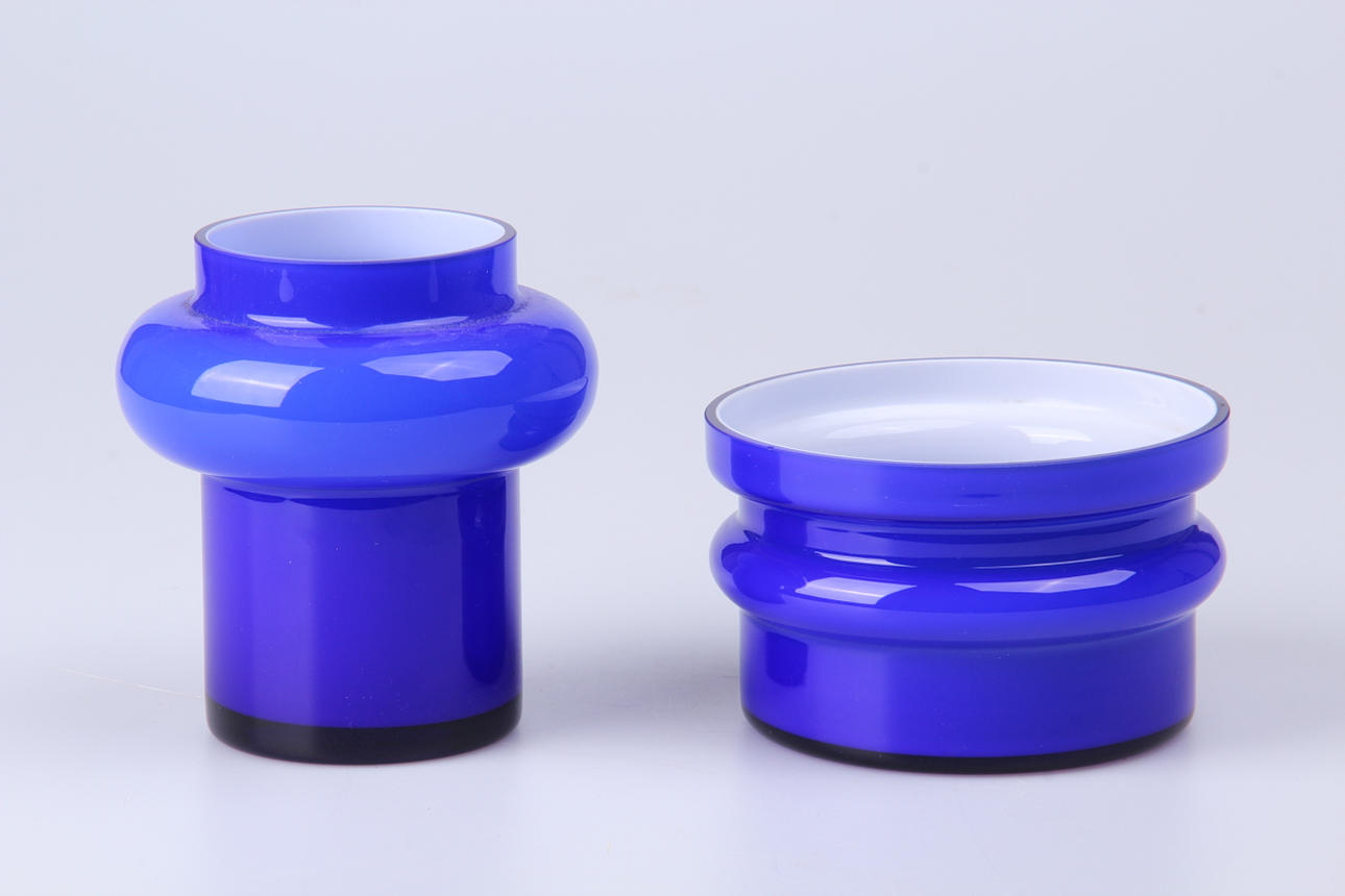 VAS, samt skål, 2 delar, P-O Ström, Alsterfors.