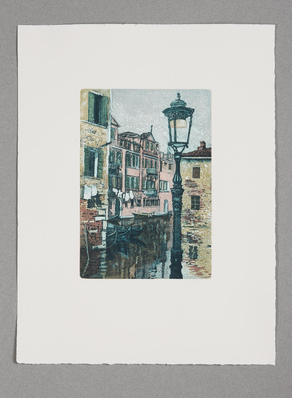 JOSEF SCHIBLI. "Ur Venedigsviten". Akvatint-etsning. Osignerad.