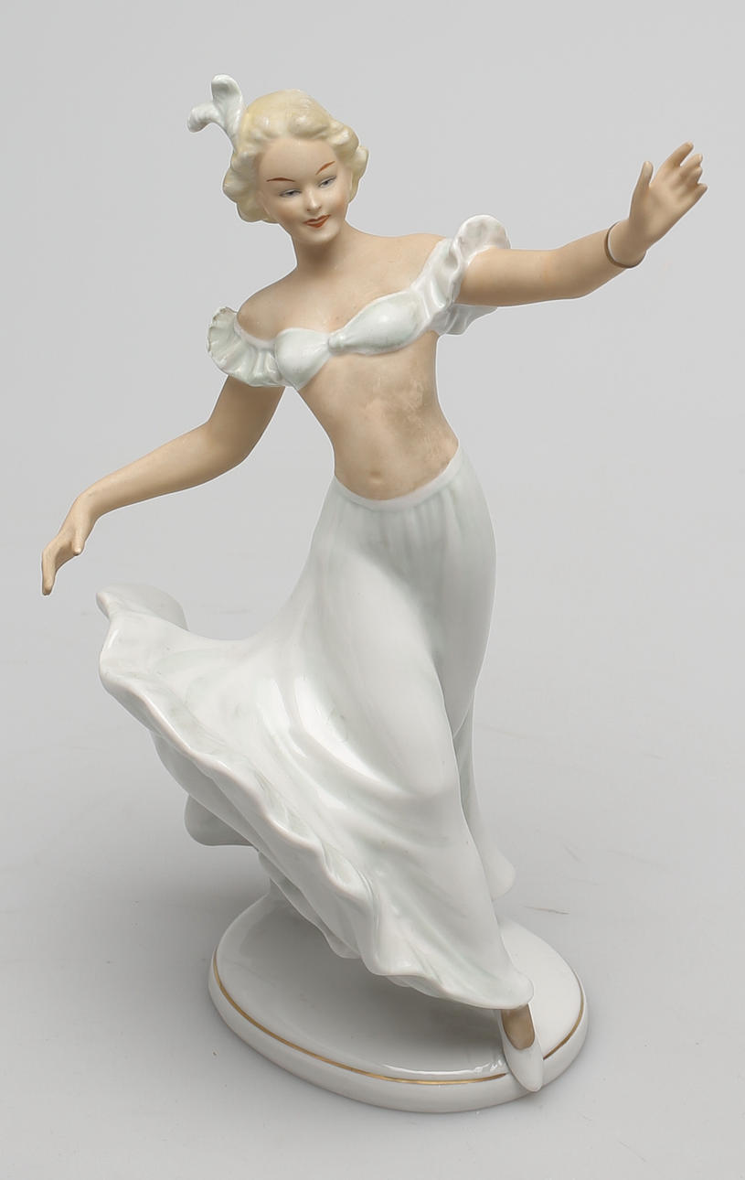 PORSLINSFIGURIN Shaubauch Kunst, 1900-tal.