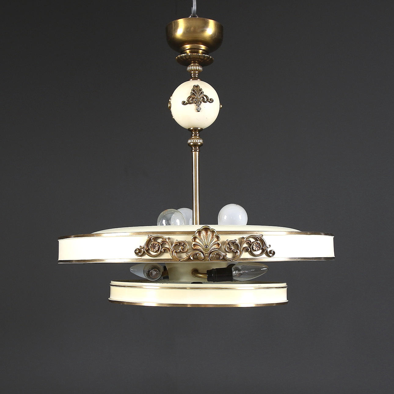 TAKLAMPA, Art Déco, troligen Böhlmarks Lampfabrik. 1930-tal.