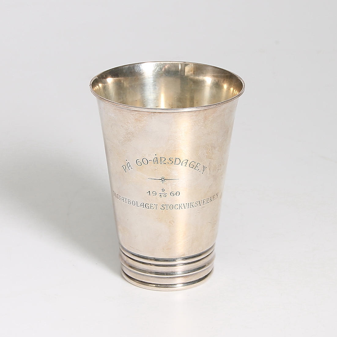 POKAL, silver, GAB, Stockholm, 1960. Vikt 104 gram.