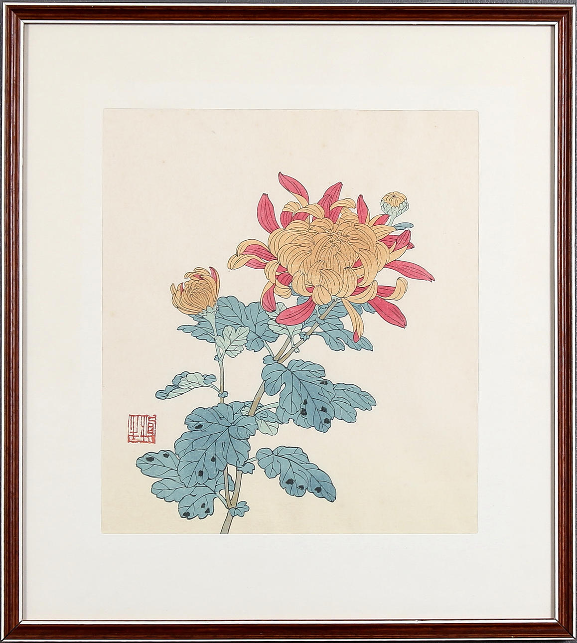 ANDO UTAGAWA HIROSHIGE. Träsnitt "Nissaka, en av Tokaido 53 stationer", 1800-tal.