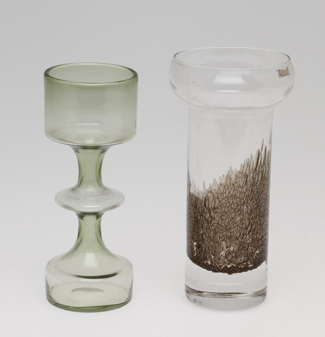 VASER 2 st, glas, Björn Weckström samt Kaj Franck, Nuutajärvi Notsjö.