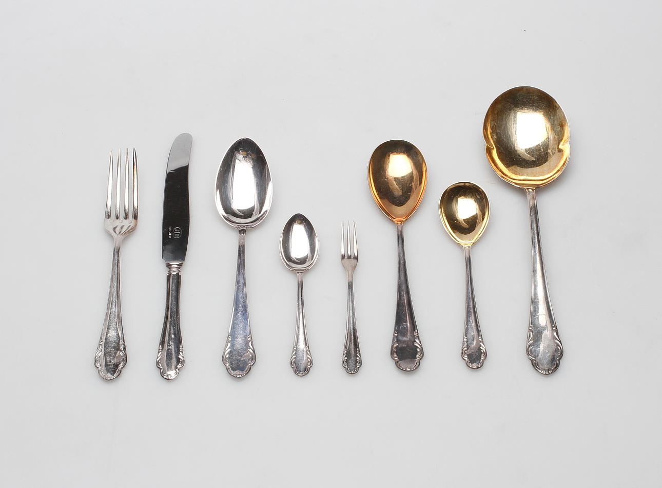 CUBIERTOS, alpaca, "Haga", 1900.