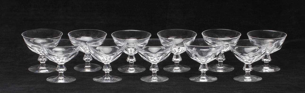 COUPEGLAS, 11 st, "Berg", Elis Bergh, Kosta, 1900-tal.