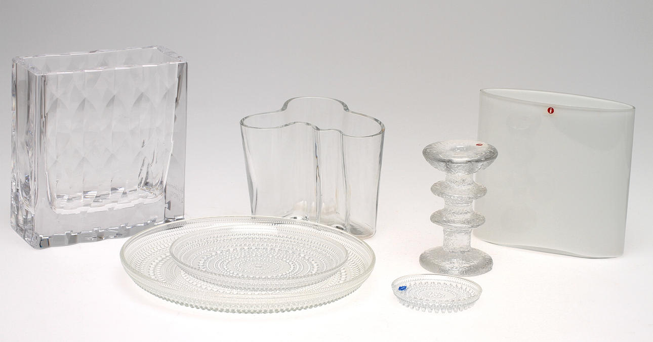 PARTI GLAS, 17 delar, Iittala och Kosta Boda.