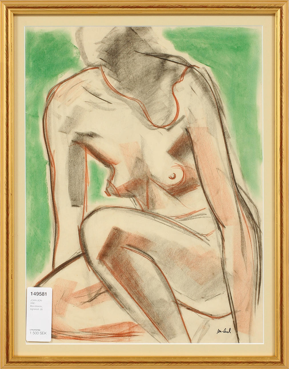 JOHN JON-AND. Blandteknik, signerad.