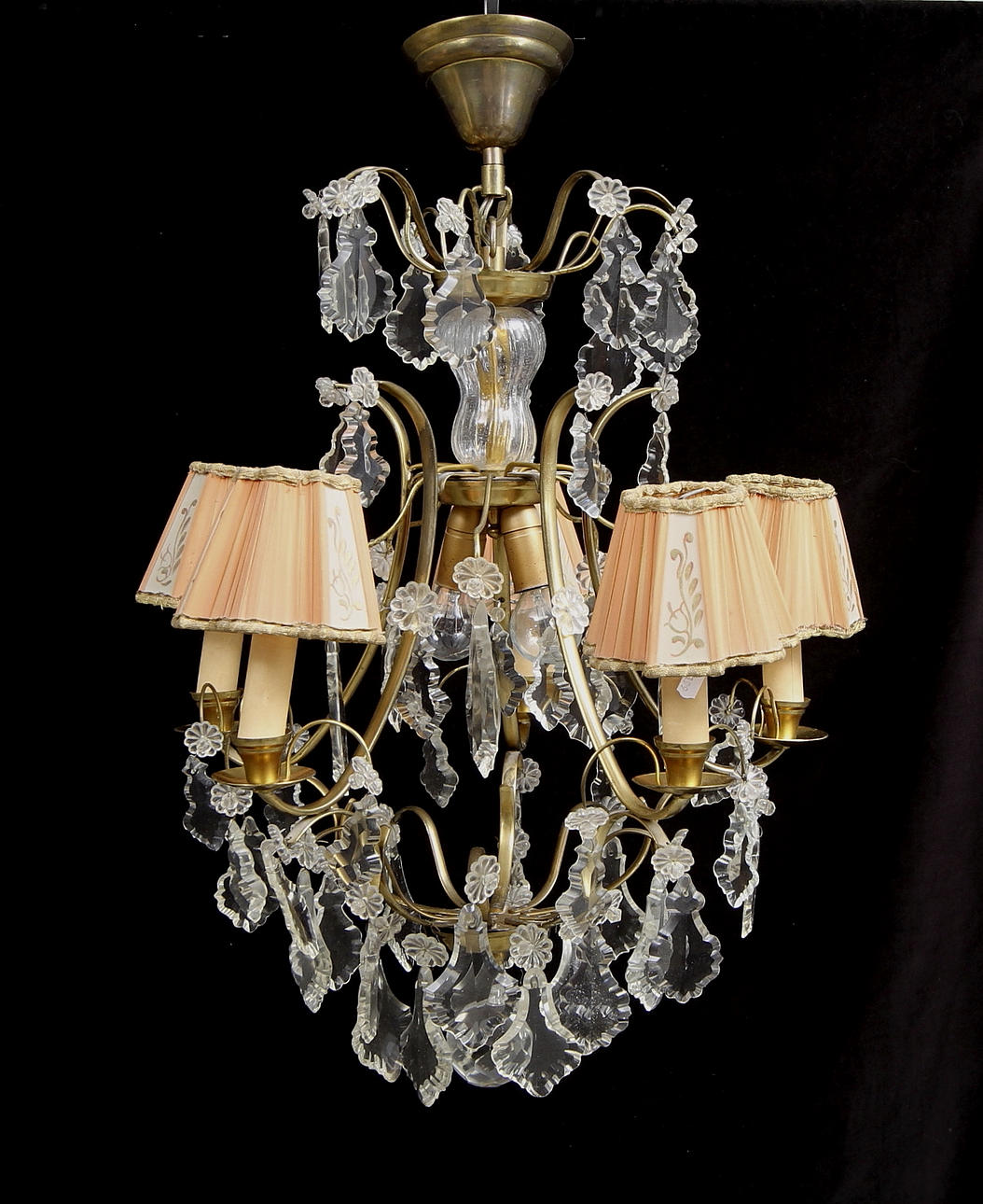 KRISTALLKRONA, rokokostil, 1900-tal.