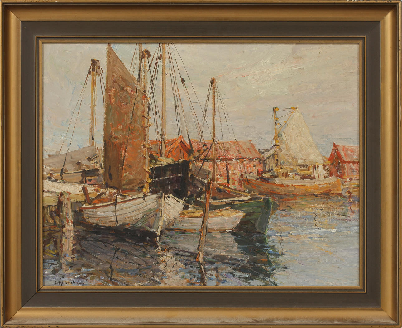 HUGO ÖFVERSTRÖM. Olja på duk, signerad.