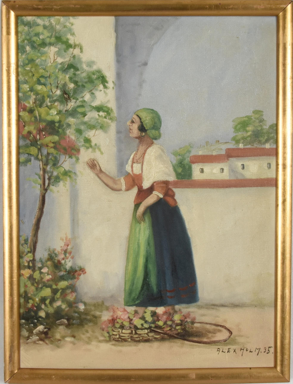 ALEX HOLM. oil on canvas.