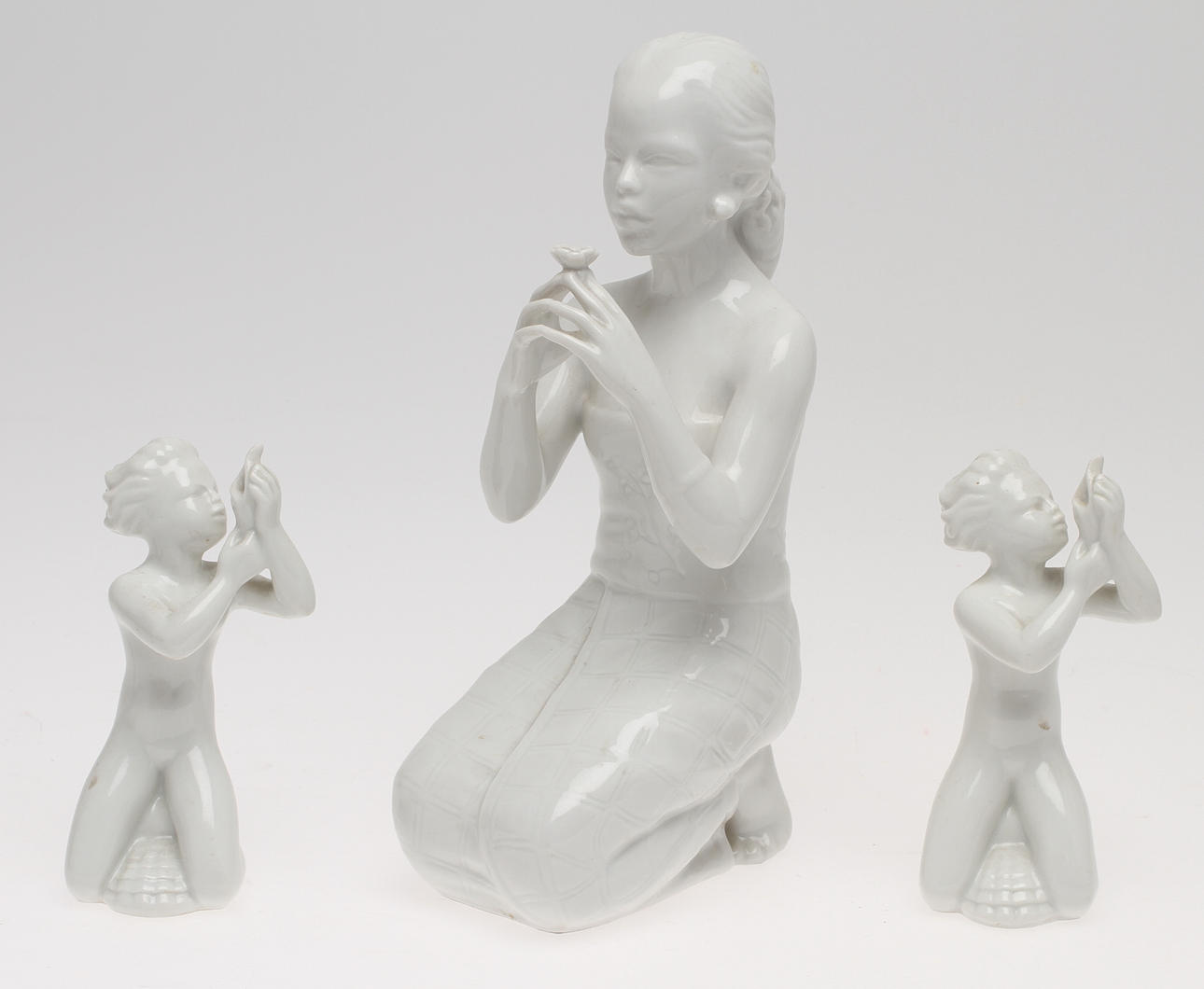 FIGURINER 3 st, porslin, Harald Salomon, Rörstrand.