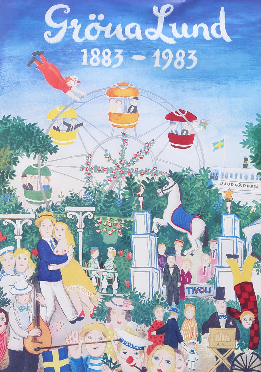 AFFISCH, Gröna Lund, 1883 - 1993.