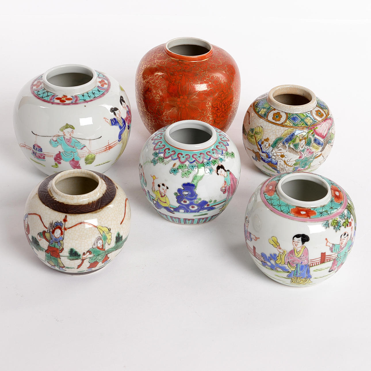 URNAS CHINAS, 6 uds., 1900.