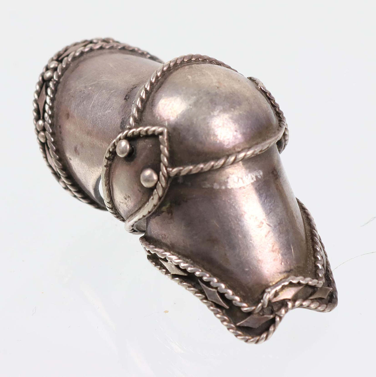 Gelenkring Ritterring Gothic Ring 925 Sterling 39 Gramm.