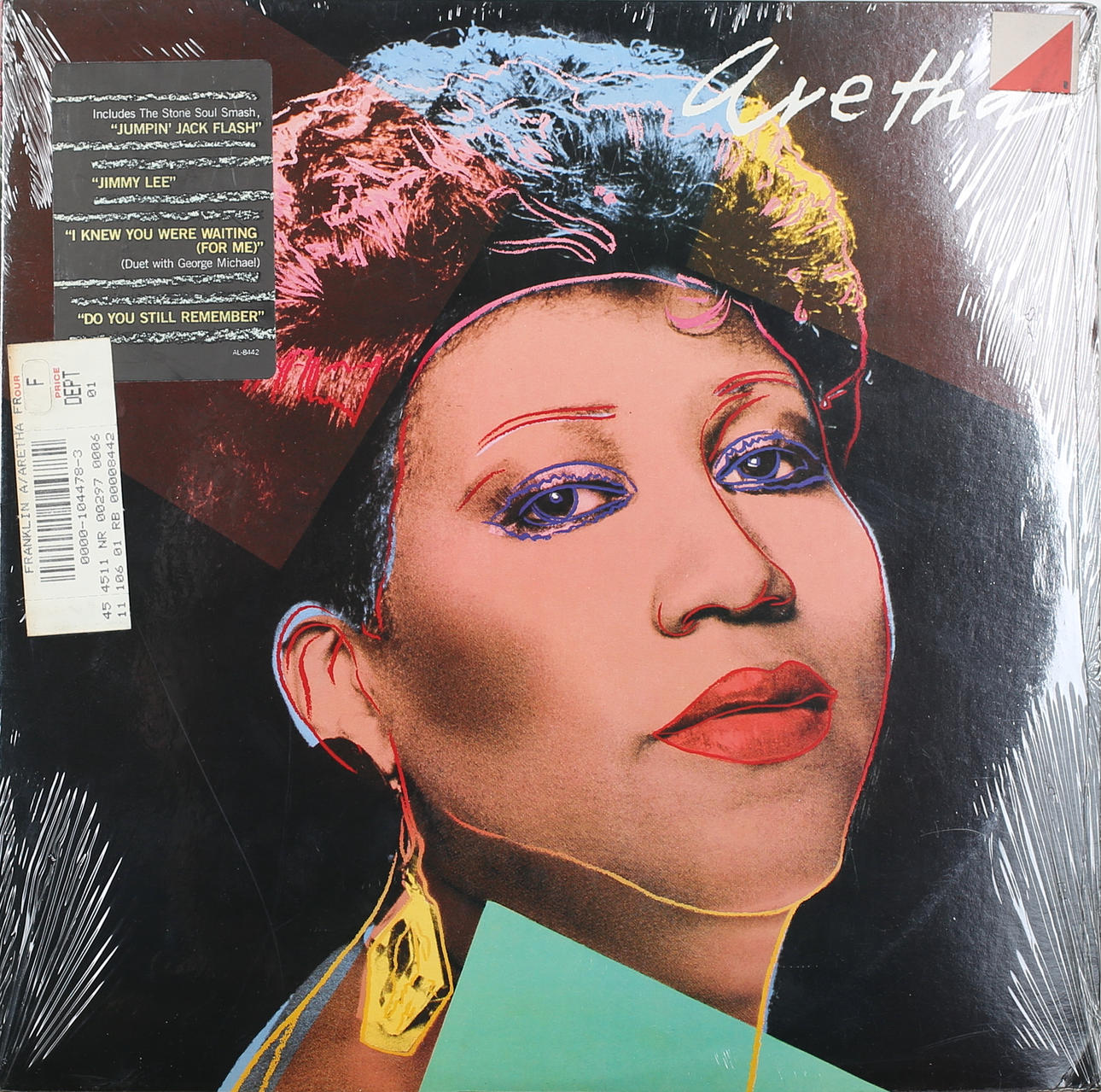 ANDY WARHOL. LP omslag nr 48, Aretha, 1986.
