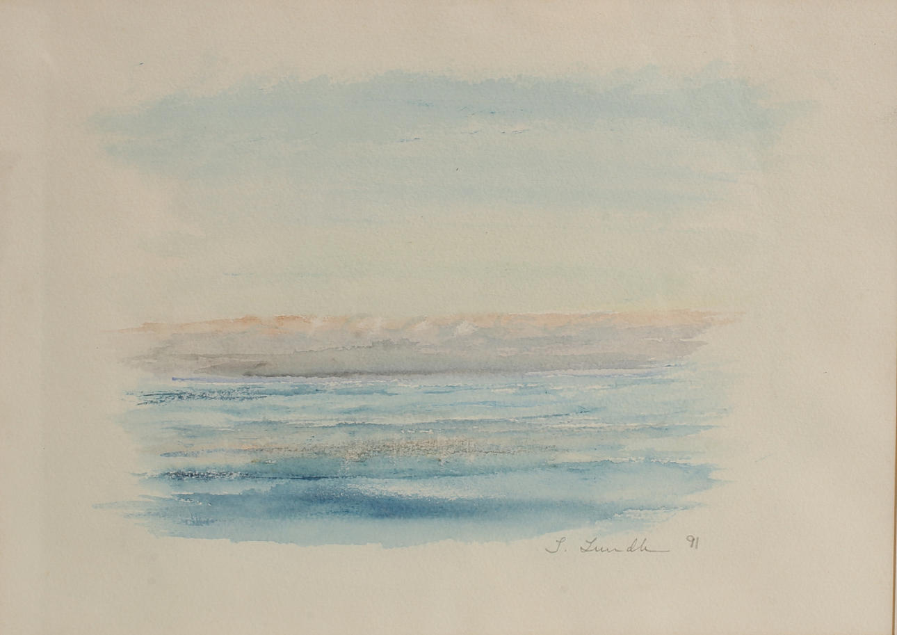 STEPHAN LUNDH. Akvarell, signerad -91.