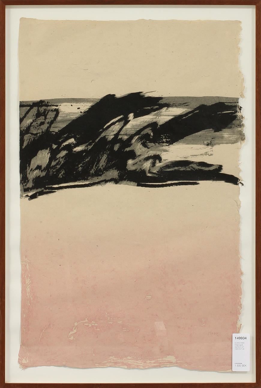 CLAES HAKE. Färglitografi, signerad och märkt A.P.