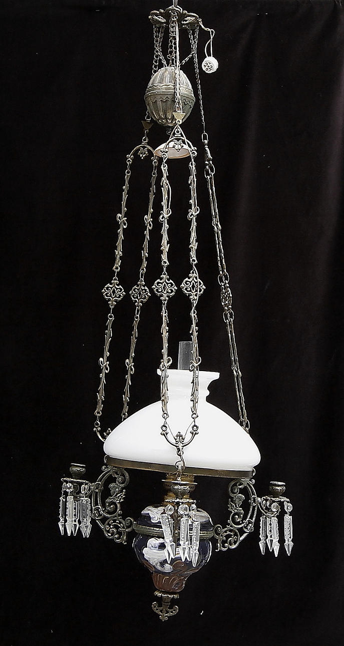 TAKLAMPA, fotogen, omkring 1900.