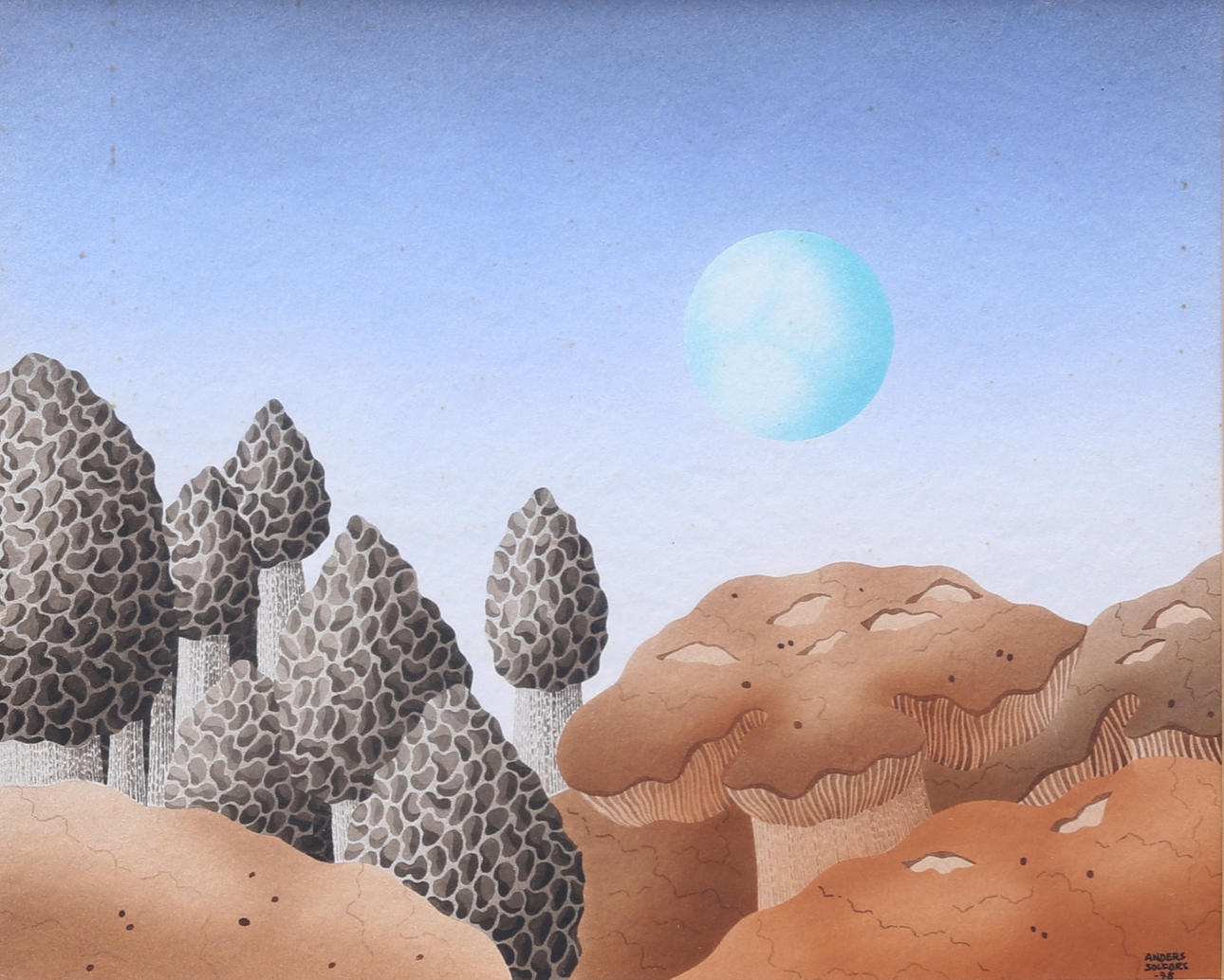 ANDERS SOLFORS. Mischtechnik, signiert und datiert -78.