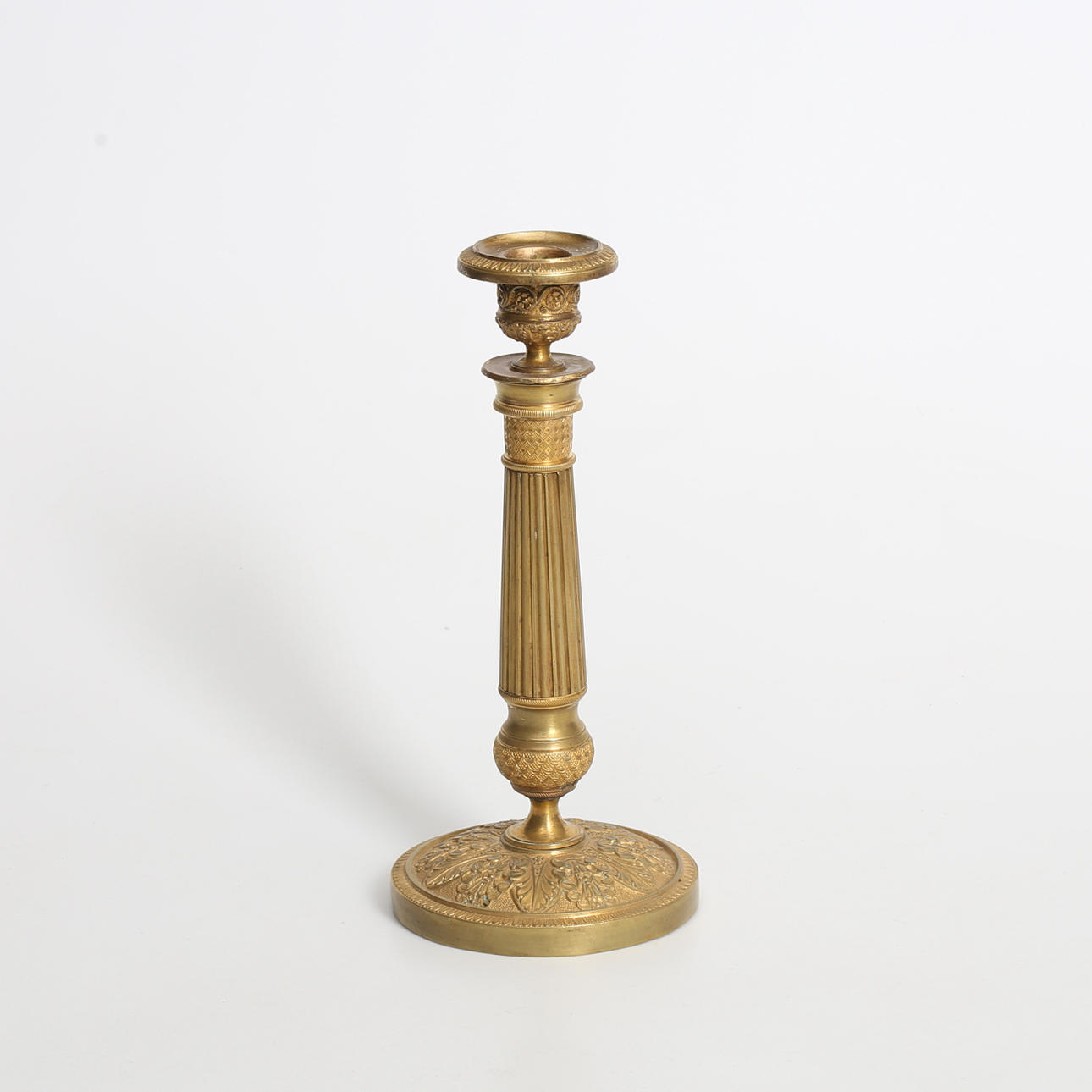 LJUSSTAKE, mässing, senempir, 1800-tal.