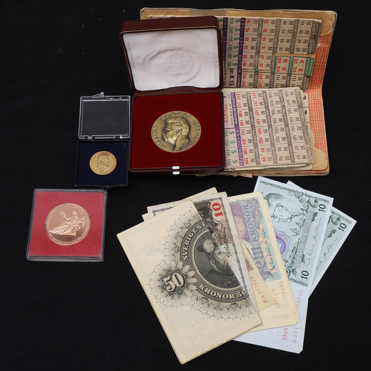 SEDLAR, inköpskort & mynt, Sverige.