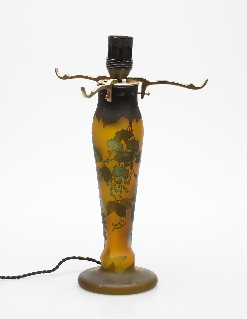 LAMPFOT, glas, 1900 tal.