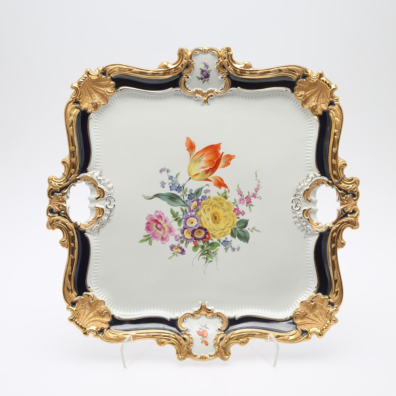 TARKKA, MEISSEN, ROCOCO STYLE, posliini, jossa.