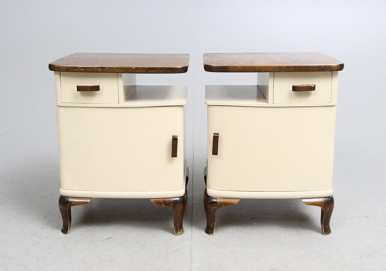 SÄNGBORD, 2 st. 1920/30-tal.