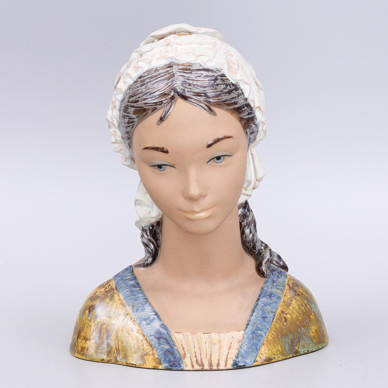 FIGUR, kvindebuste, keramik, Lladro.