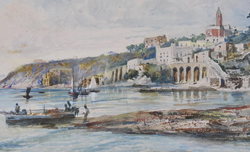 MICHELE CAPOANO. Akvarell.