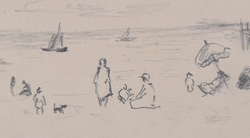 ANDRE HAMBOURG. Blyertsteckning.