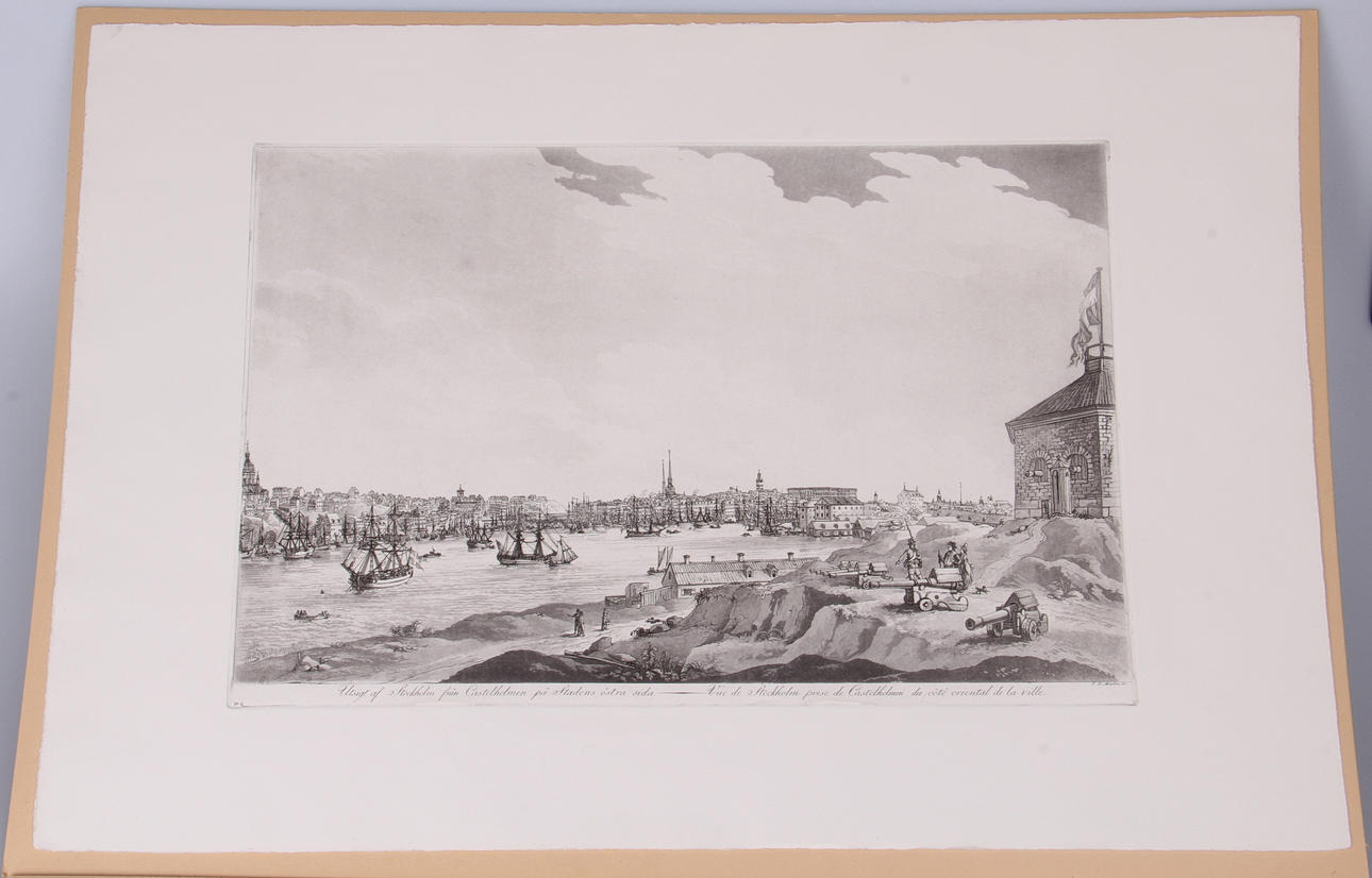 JF MARTIN. EFTER. LITFOGRAFISKA TRYCK, 2 st, Stockholmsmotiv.