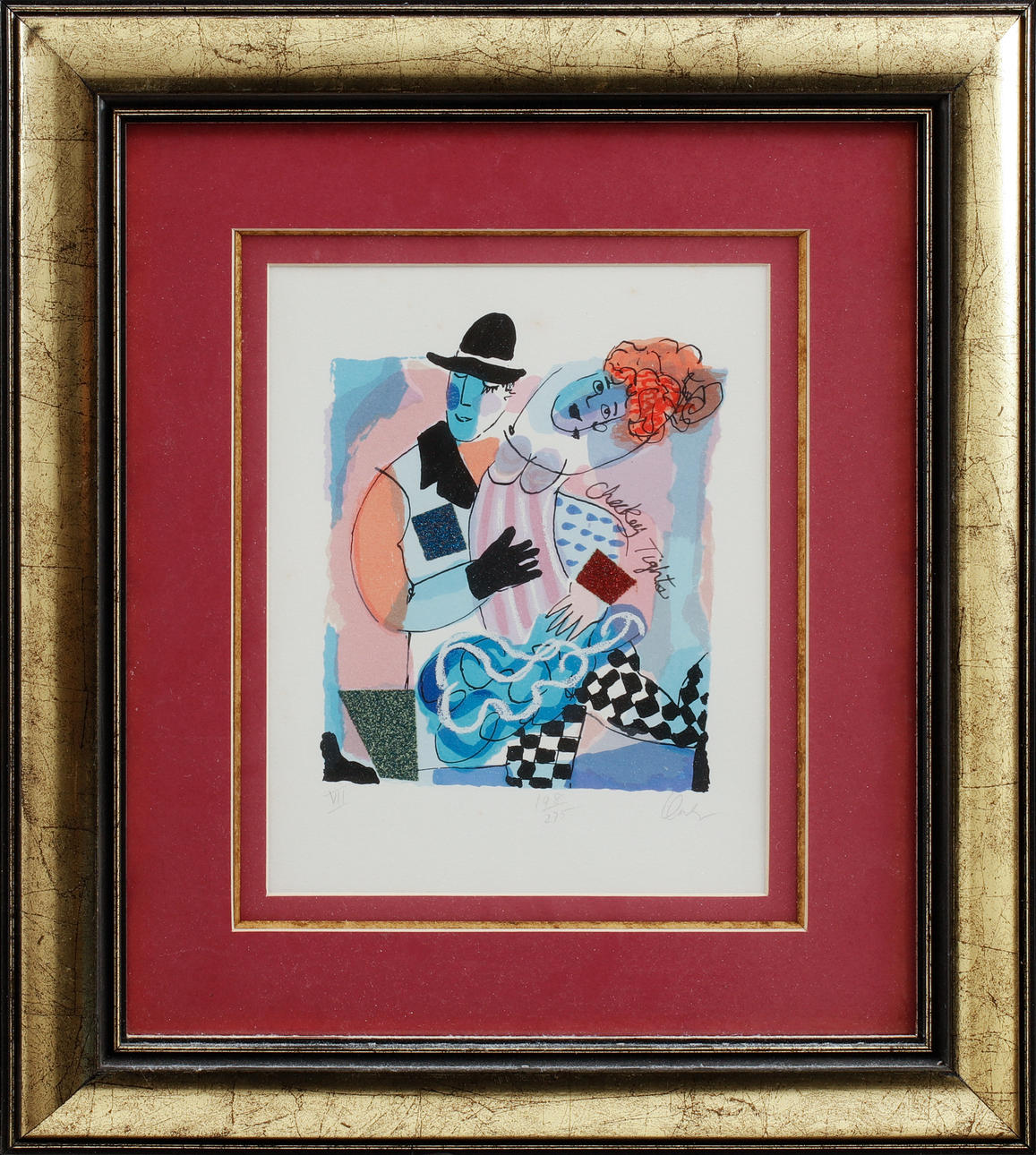 KATHY DONAHEY. Figure scene, color lithograph, signed and numbered 198/275.